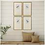 Thumbnail4 of Antique Hummingbirds 12"W x 19"H Traditional Framed Art Set of 4 more views