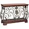 Antique Ironwork and Wood Console Table