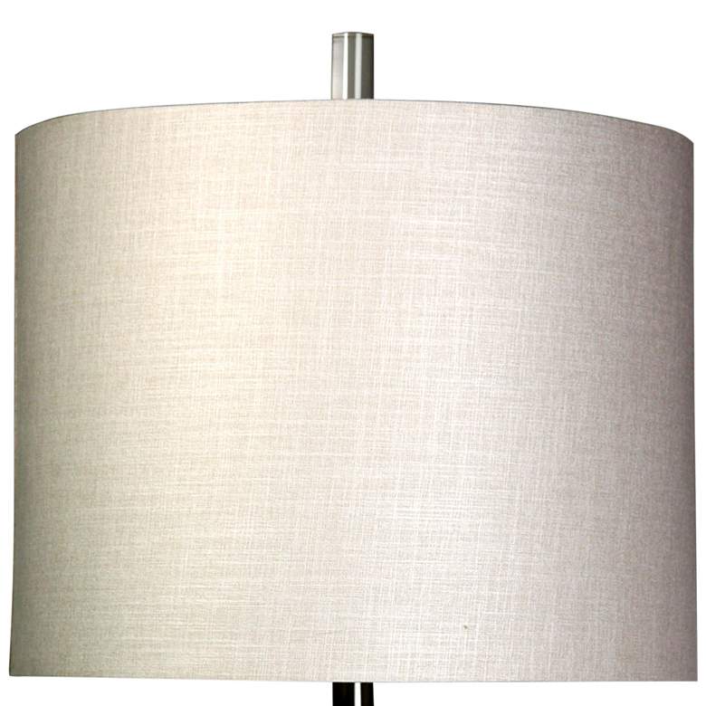 Image 2 Antique Mercury Table Lamp with White Designer Print Shade more views