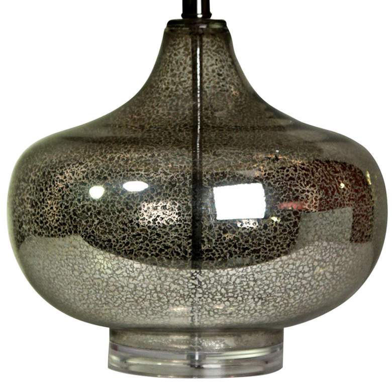 Image 3 Antique Mercury Table Lamp with White Designer Print Shade more views