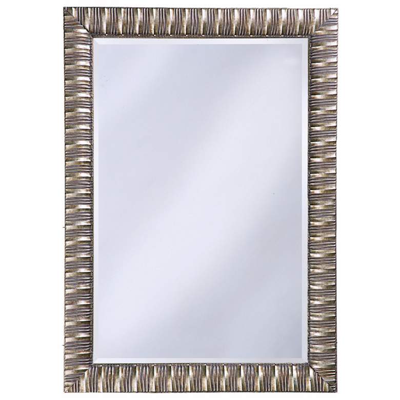 Image 1 Antique Mottled Silver Finish 41 inch High Wall Mirror