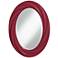 Antique Red 30" High Oval Twist Wall Mirror