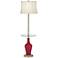 Antique Red Anya Tray Table Floor Lamp