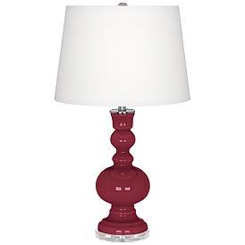 Image2 of Antique Red Apothecary Table Lamp with Dimmer