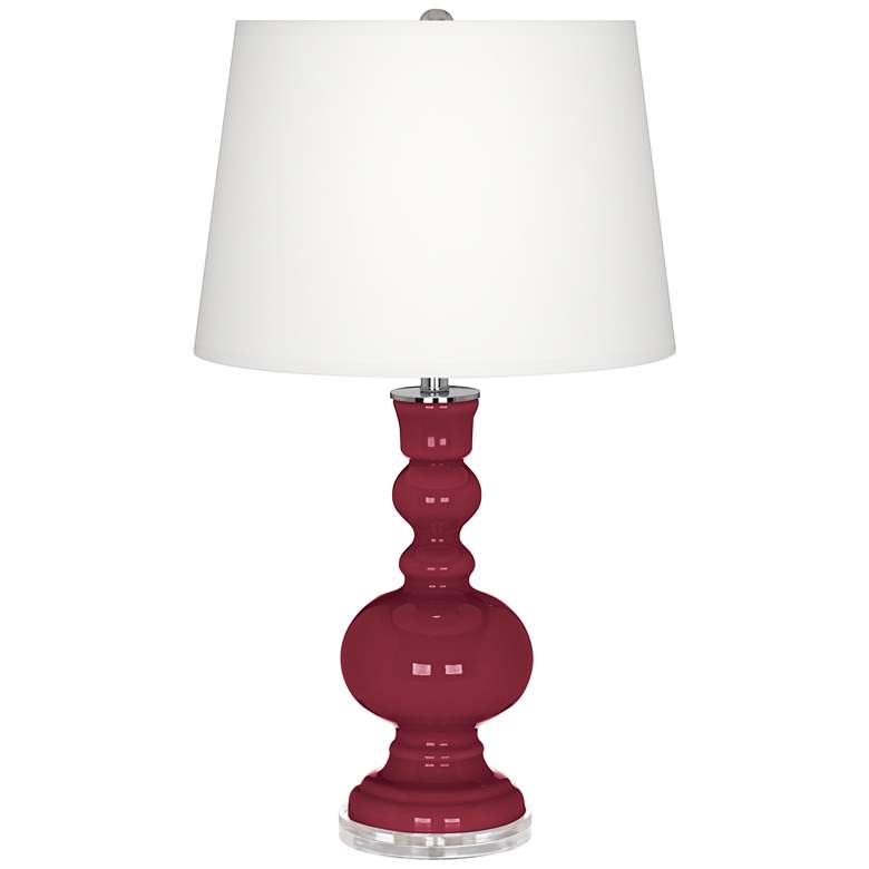 Image 2 Antique Red Apothecary Table Lamp with Dimmer