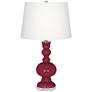 Antique Red Apothecary Table Lamp with Dimmer