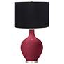 Antique Red Black Shade Ovo Table Lamp
