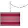 Antique Red Bold Stripe Giclee Glow Plug-In Swag Pendant