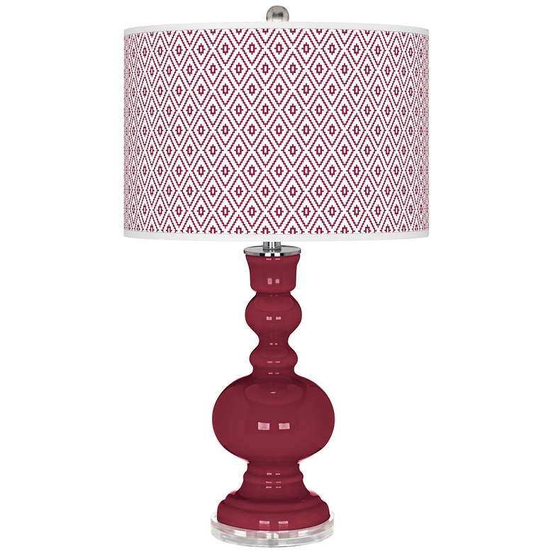 Image 1 Antique Red Diamonds Apothecary Table Lamp