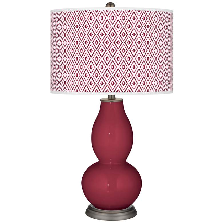 Image 1 Antique Red Diamonds Double Gourd Table Lamp