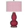 Antique Red Diamonds Double Gourd Table Lamp