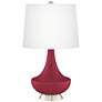 Antique Red Gillan Glass Table Lamp
