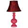 Antique Red Merlot Bell Shade Apothecary Table Lamp