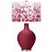 Antique Red Mosaic Giclee Ovo Table Lamp