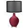 Antique Red Ovo Table Lamp with Organza Black Shade