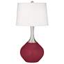 Antique Red Spencer Table Lamp with Dimmer