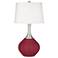 Antique Red Spencer Table Lamp with Dimmer