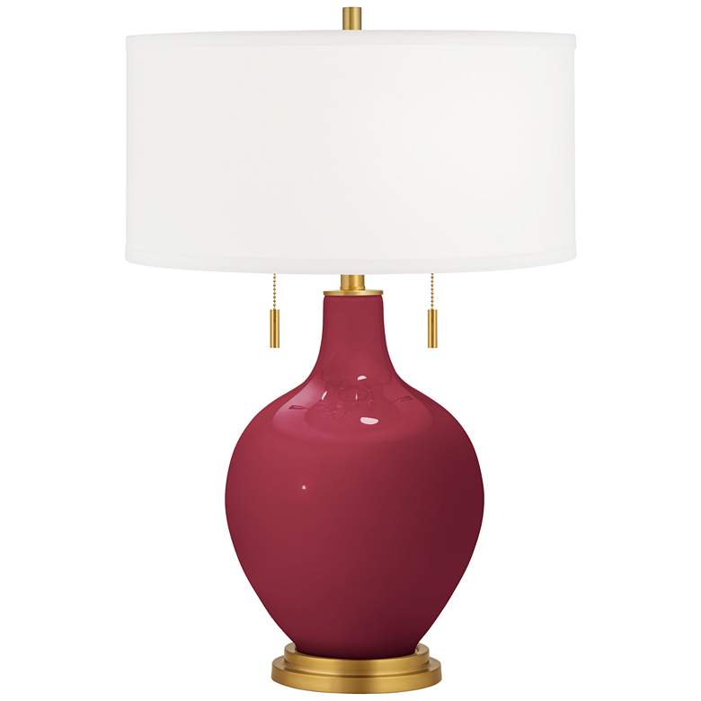 Image 1 Antique Red Toby Brass Accents Table Lamp