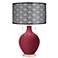 Antique Red Toby Table Lamp With Black Metal Shade