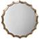 Antique Silver 32" Round Scalloped Wall Mirror