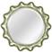 Antique Silver 35 1/2" Round Scallop Edge Wall Mirror