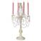 Antique White 27" High Four-Arm Candelabra Candle Holder