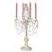 Antique White 27" High  Four-Arm Candelabra Candle Holder