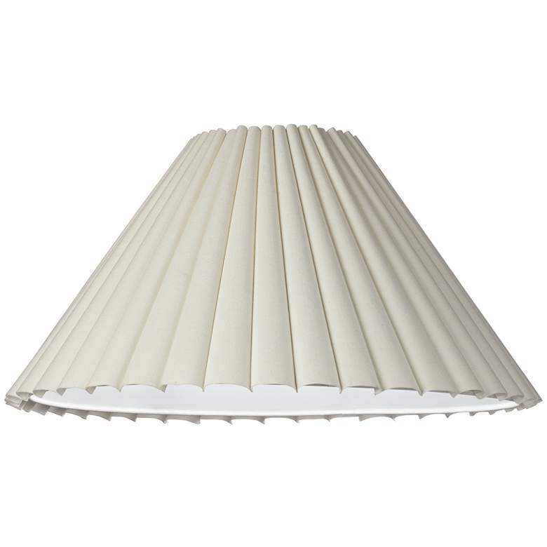 Image 3 Antique White Box Pleat Lamp Shade  7x20.5x12.5 (Spider) more views