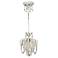 Antique White Clear Crystal Accent Pendant Chandelier