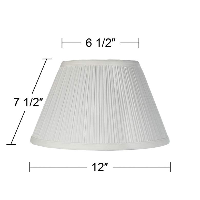 Image 5 Antique White Mushroom Pleated Uno Fitter Lamp Shade 6.5x12x7.5 (Uno) more views