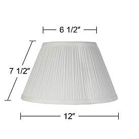 Image5 of Antique White Set of 2 Pleated Lamp Shades 6.5x12x7.5 (Uno) more views