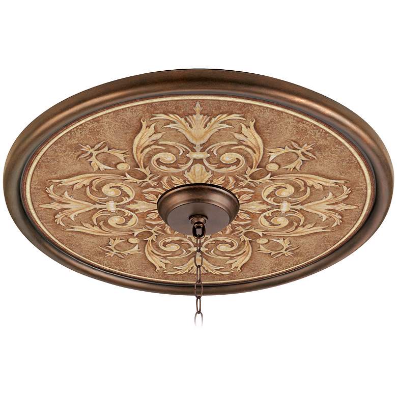 Image 1 Antiquity Clay 24 inch Wide Bronze Finish Ceiling Medallion