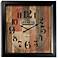 Antiquity Multi-Color Wood 37" Square Oversized Wall Clock