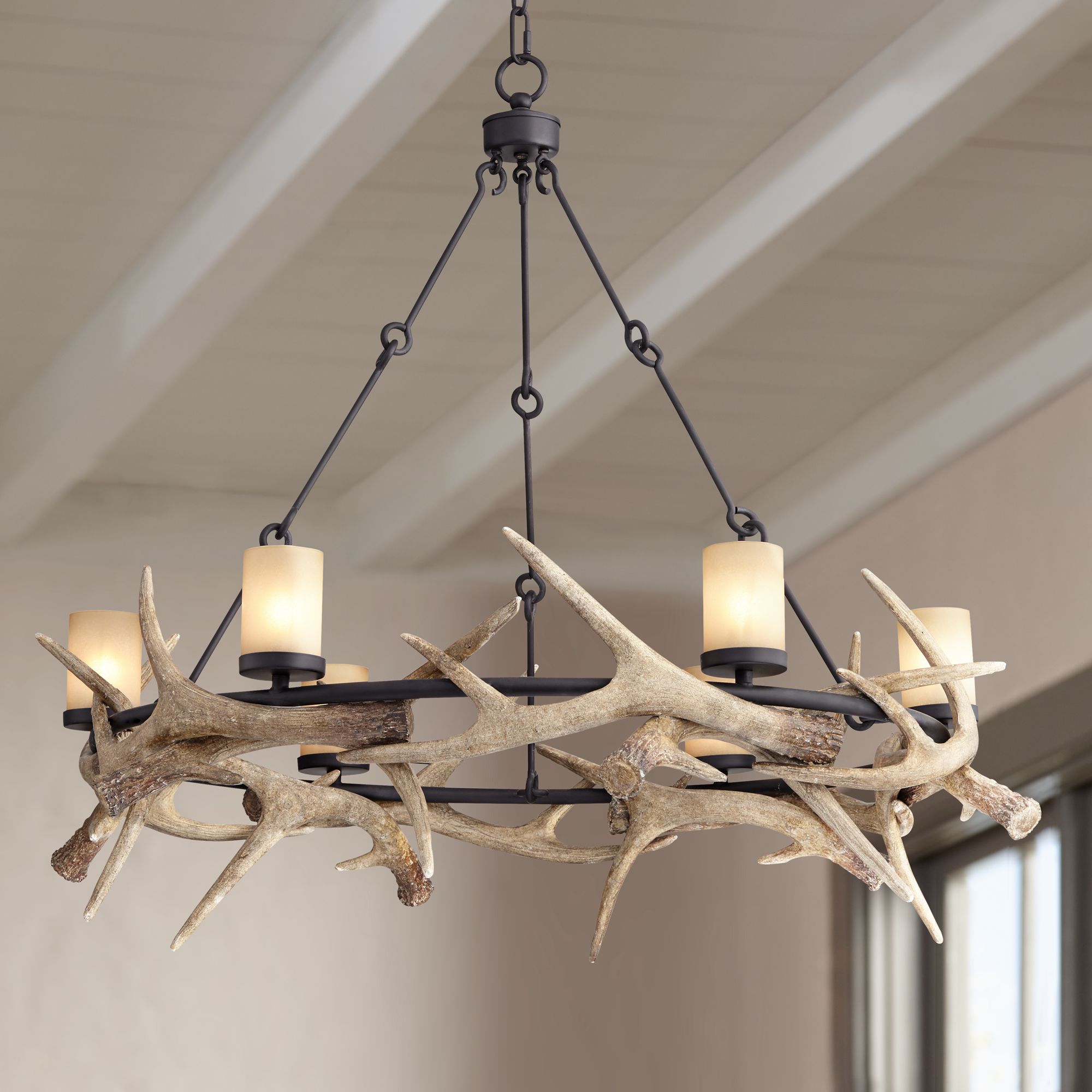 rustic 6 light chandelier