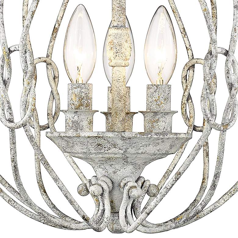 Image 3 Antoinette 12 3/4" Wide Oyster 3-Light Ceiling Light more views
