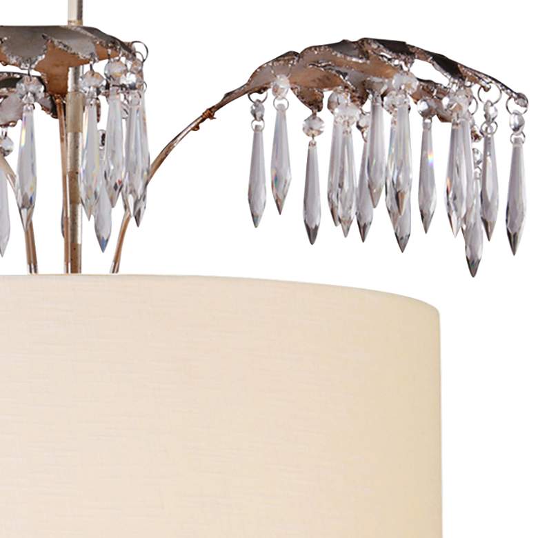 Image 2 Antoinette 22" Wide Cream and Gold 5-Light Pendant Light more views