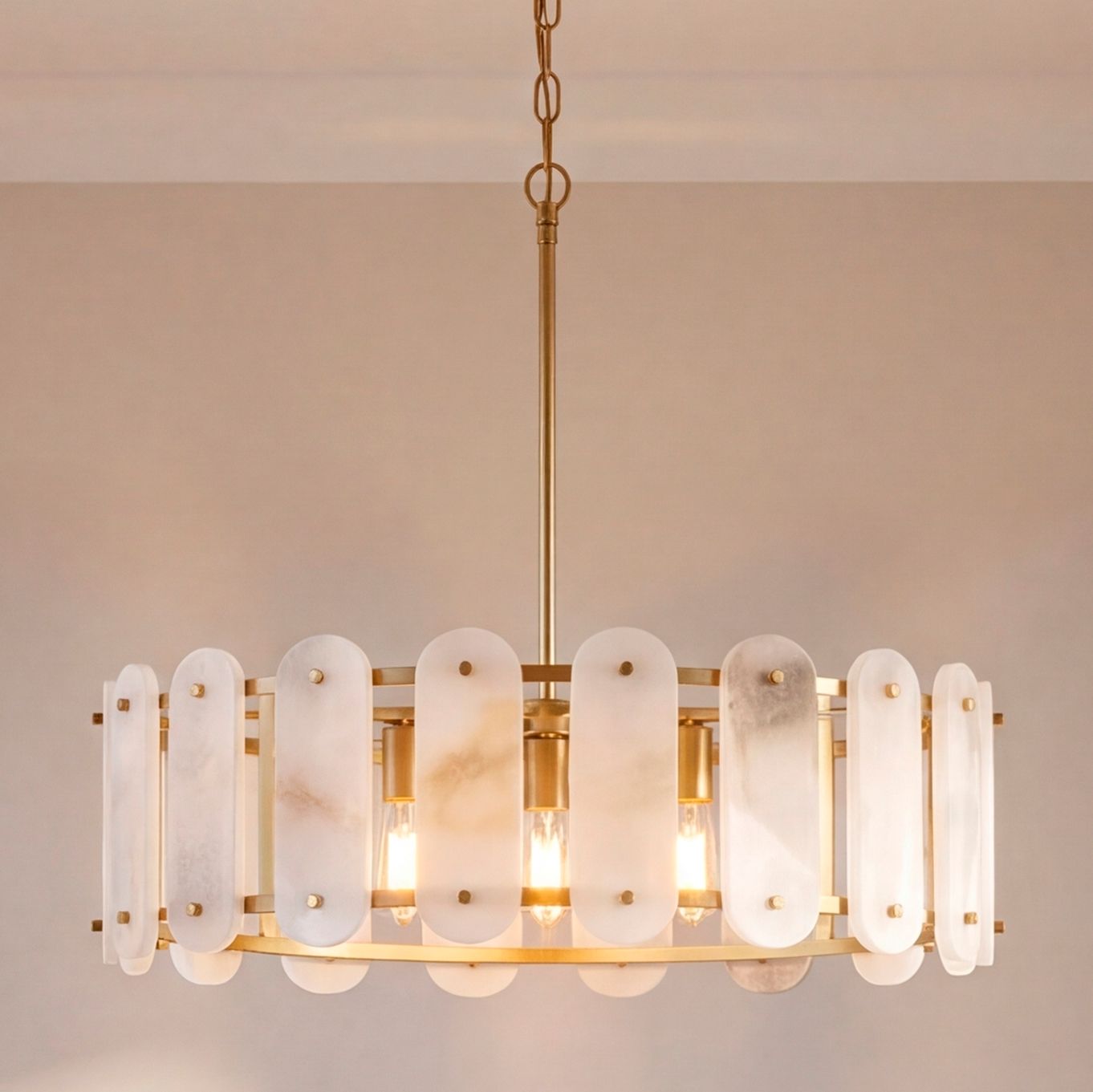 Thumbnail1 of Antolini 5-Light Pendant in Warm Brass