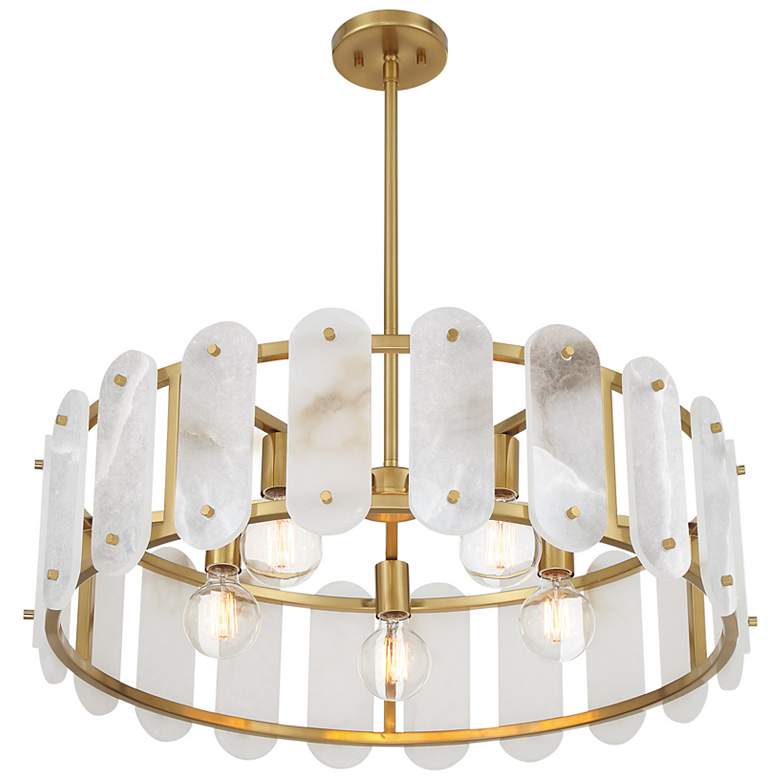 Image 4 Antolini 5-Light Pendant in Warm Brass more views