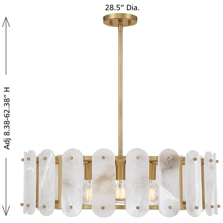 Image 7 Antolini 5-Light Pendant in Warm Brass more views