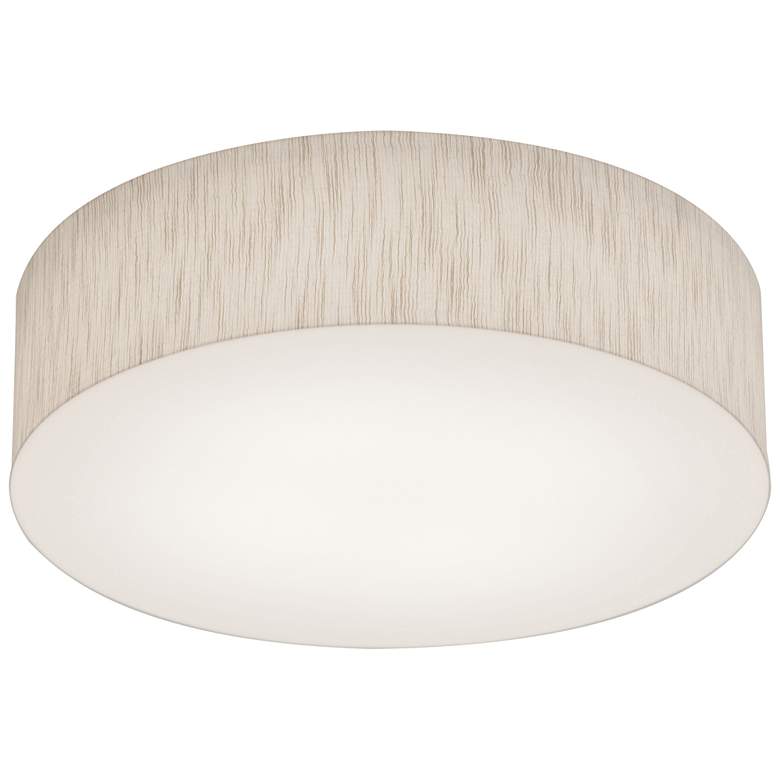 Image 1 Anton 12 1/4" Wide Jute Drum LED Ceiling Light
