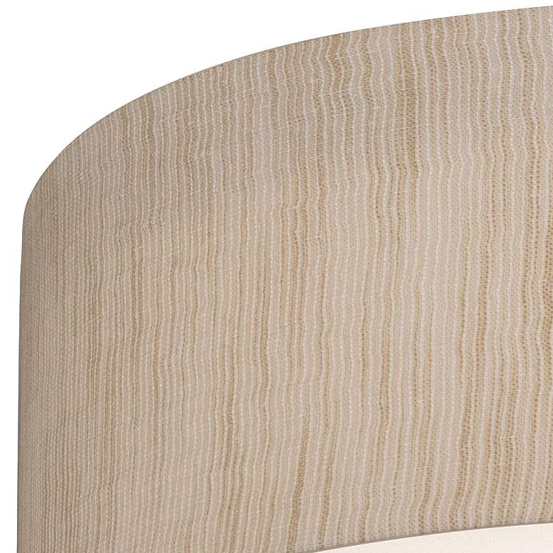 Image 2 Anton 12 1/4 inch Wide Jute Drum LED Ceiling Light more views