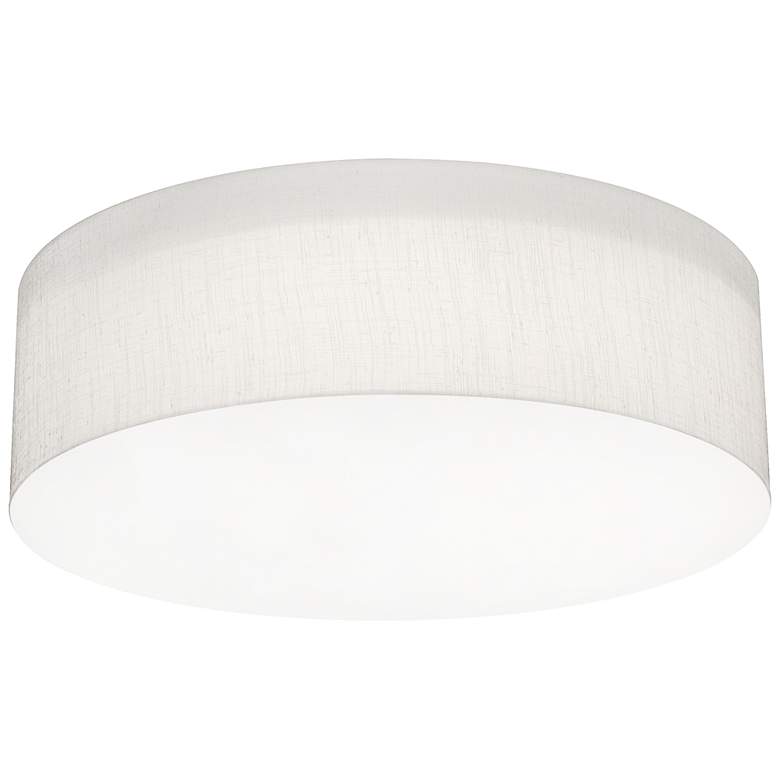 Image 1 Anton 15" Flush Mount - Linen White Shade