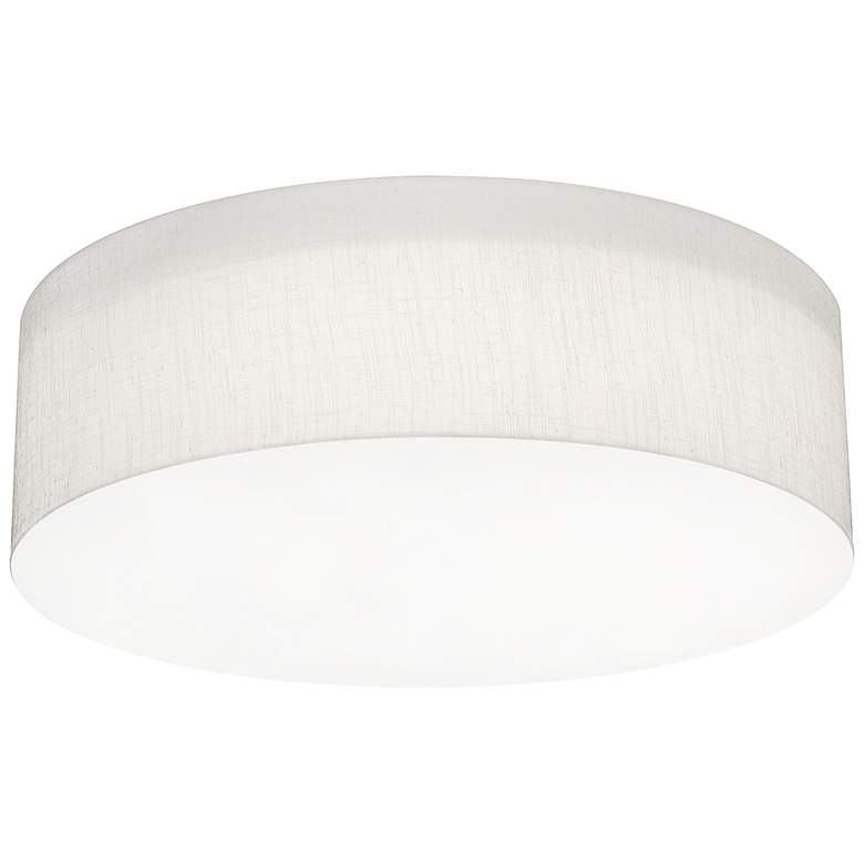 Image 1 Anton 15 inch Flush Mount - Linen White Shade