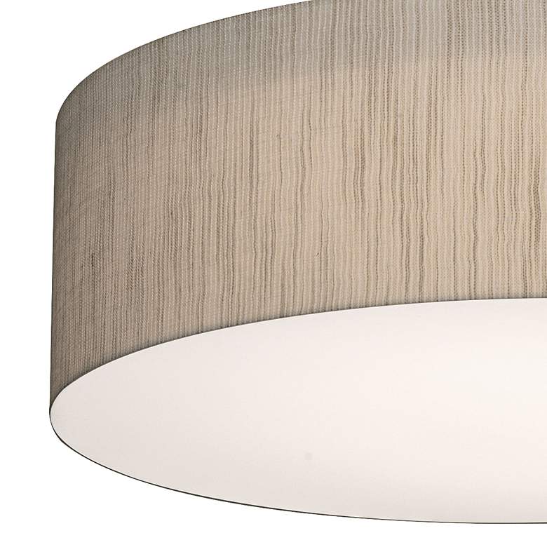 Image 2 Anton 15" Wide Beige Jute Drum Shade Pendant Light more views