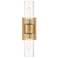 Anton 17.5 in. 2-Light Old Satin Brass Transitional Wall Sconce Light