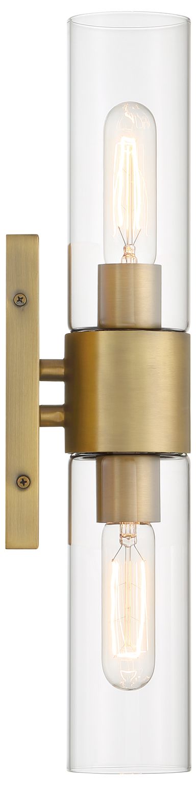Anton 17 1/2" High Old Satin Brass 2-Light Wall Sconce