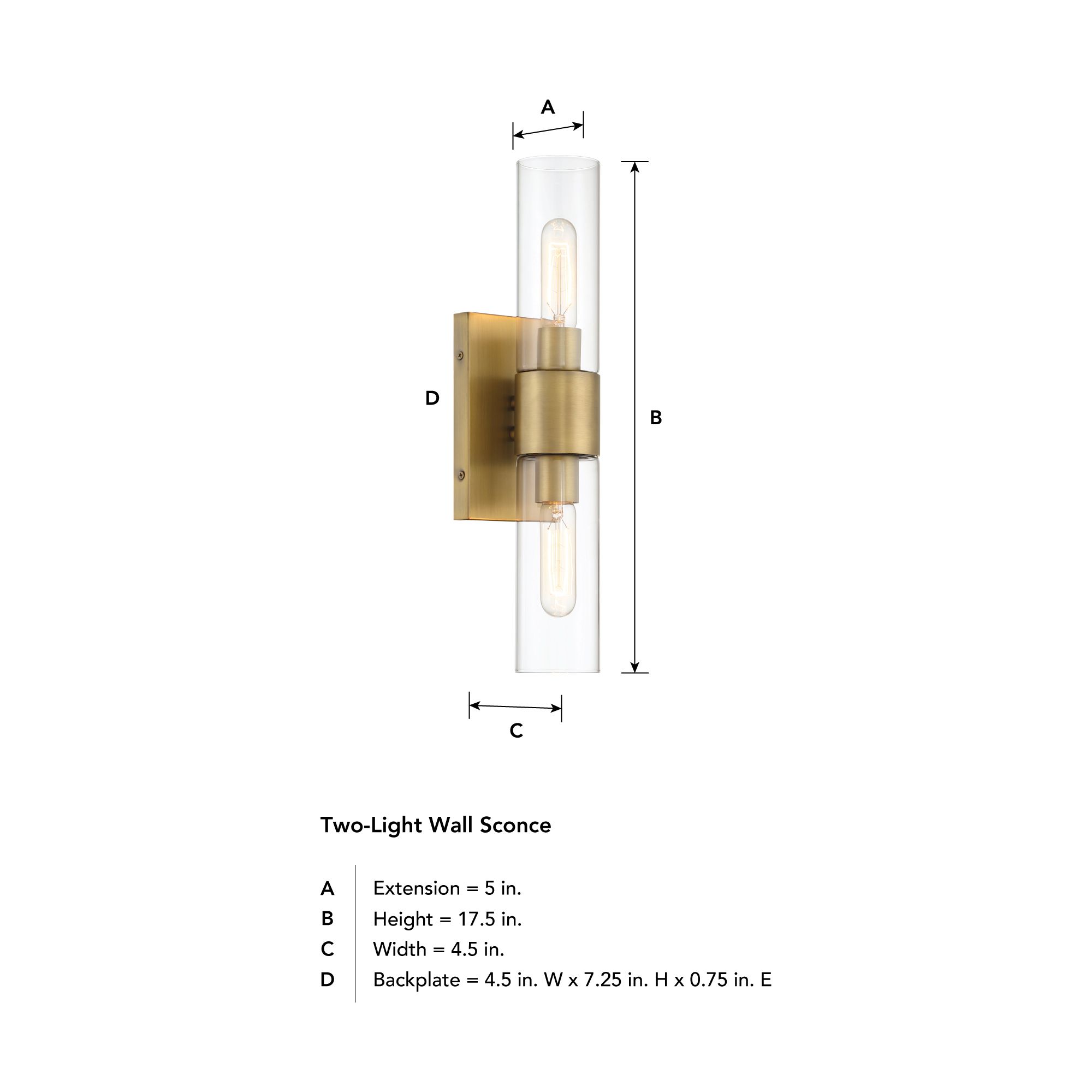 Anton 17 1/2" High Old Satin Brass 2-Light Wall Sconce