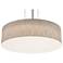 Anton 24" Wide Satin Nickel LED Pendant With Jute Shade
