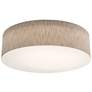 Anton 30" Wide White Flush Mount With Jute Shade