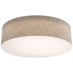Anton 30&quot; Wide White Flush Mount With Jute Shade